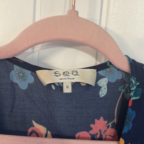 Sea New York Mari Wrap Dress Navy Floral Maxi Wrap Dress Size 0 - Picture 7 of 13